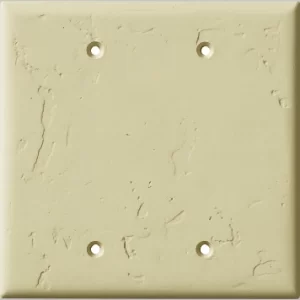 Paintable Hand Trowel / Skip Trowel Texture, Four (4) Screw Blank Plate by InvisiPlate.