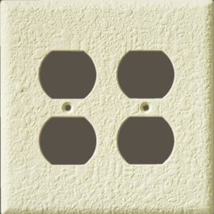 Orange Peel Four Outlet Plate