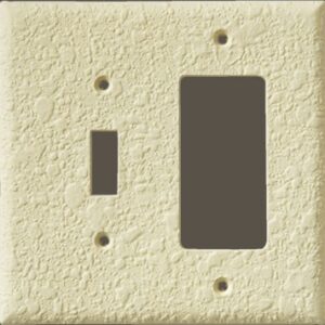 Orange Peel Single Rocker Single Toggle Combo Plate