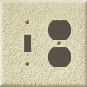 Orange Peel Two Outlet Single Toggle Combo Plate