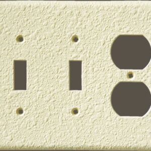Orange Peel Two Outlet, Two Toggle Combo Plate