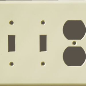 Smooth Two Outlet Two Toggle Combo Plate